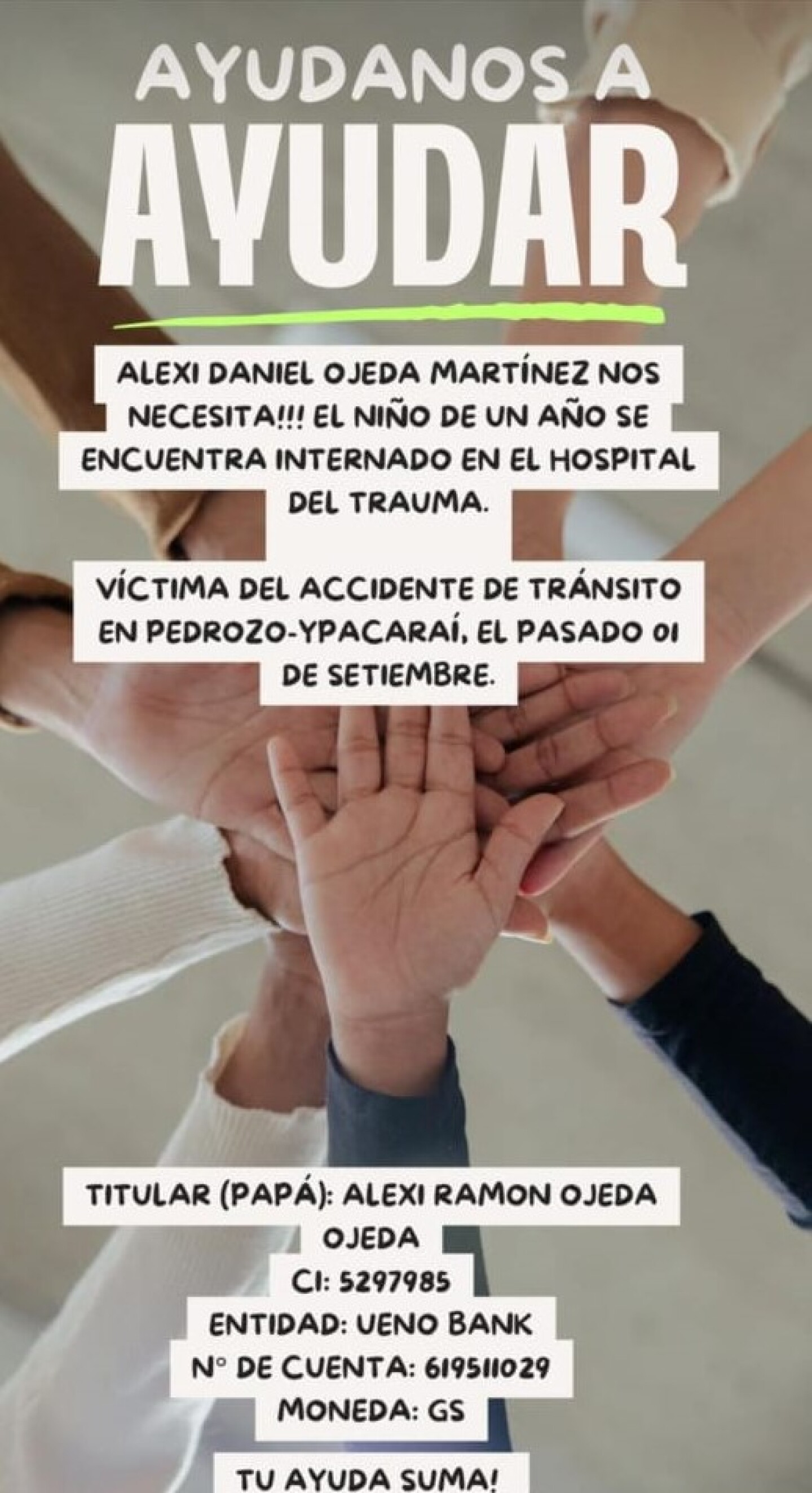 Flyer de colecta solidaria