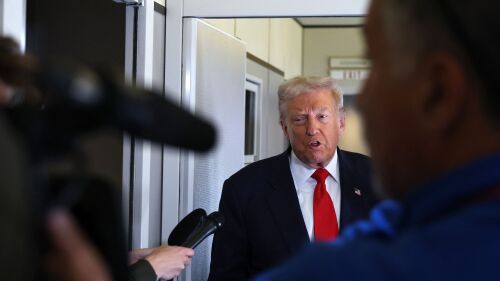 President Trump Spends Weekend At Mar-A-Lago Estate In Palm Beach