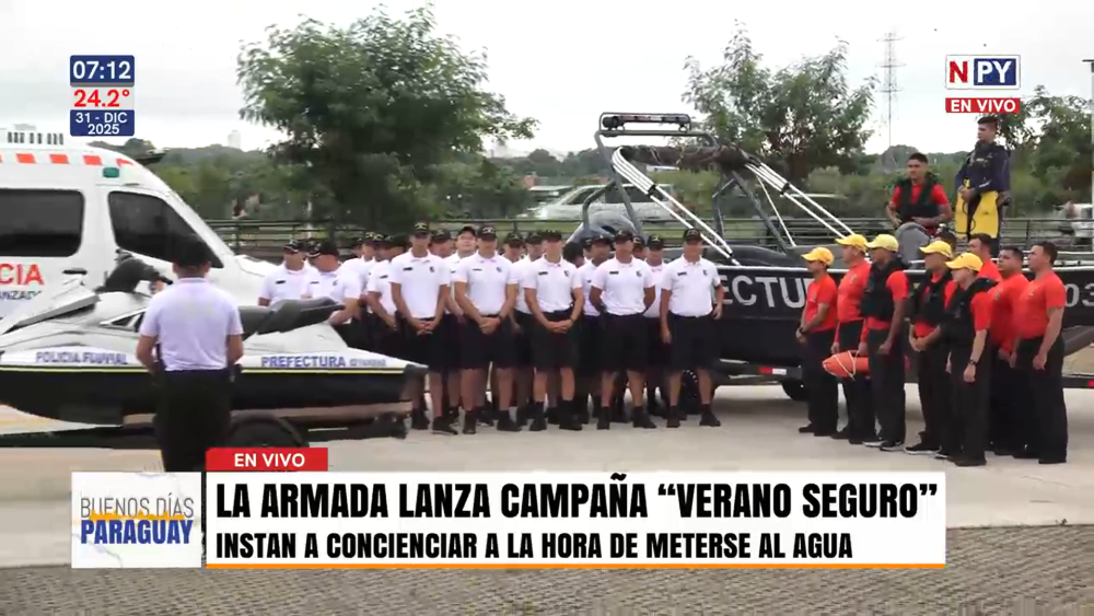 Armada Paraguaya lanza campaña "Verano Seguro" para prevenir tragedias en ríos