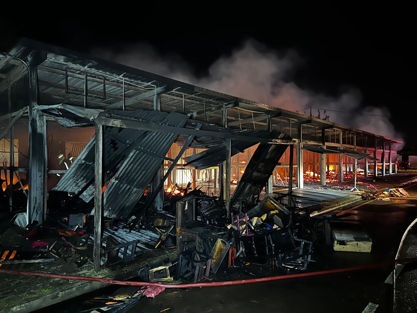locales afectados por el fuego en caaguazu