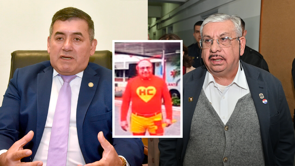El diputado Diosnel Aguilera exhibió una imagen montada de Isaías Fretes disfrazado de Chapulín colorado.png