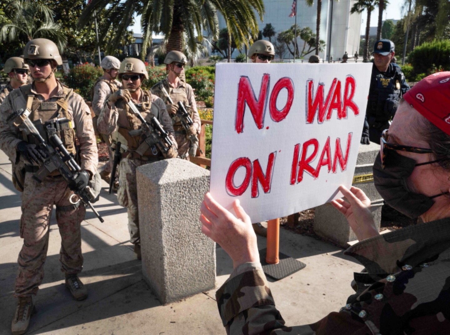 Anti-War Protestors In L.A. Rally Against U.S. Involvement In Iran Bombings