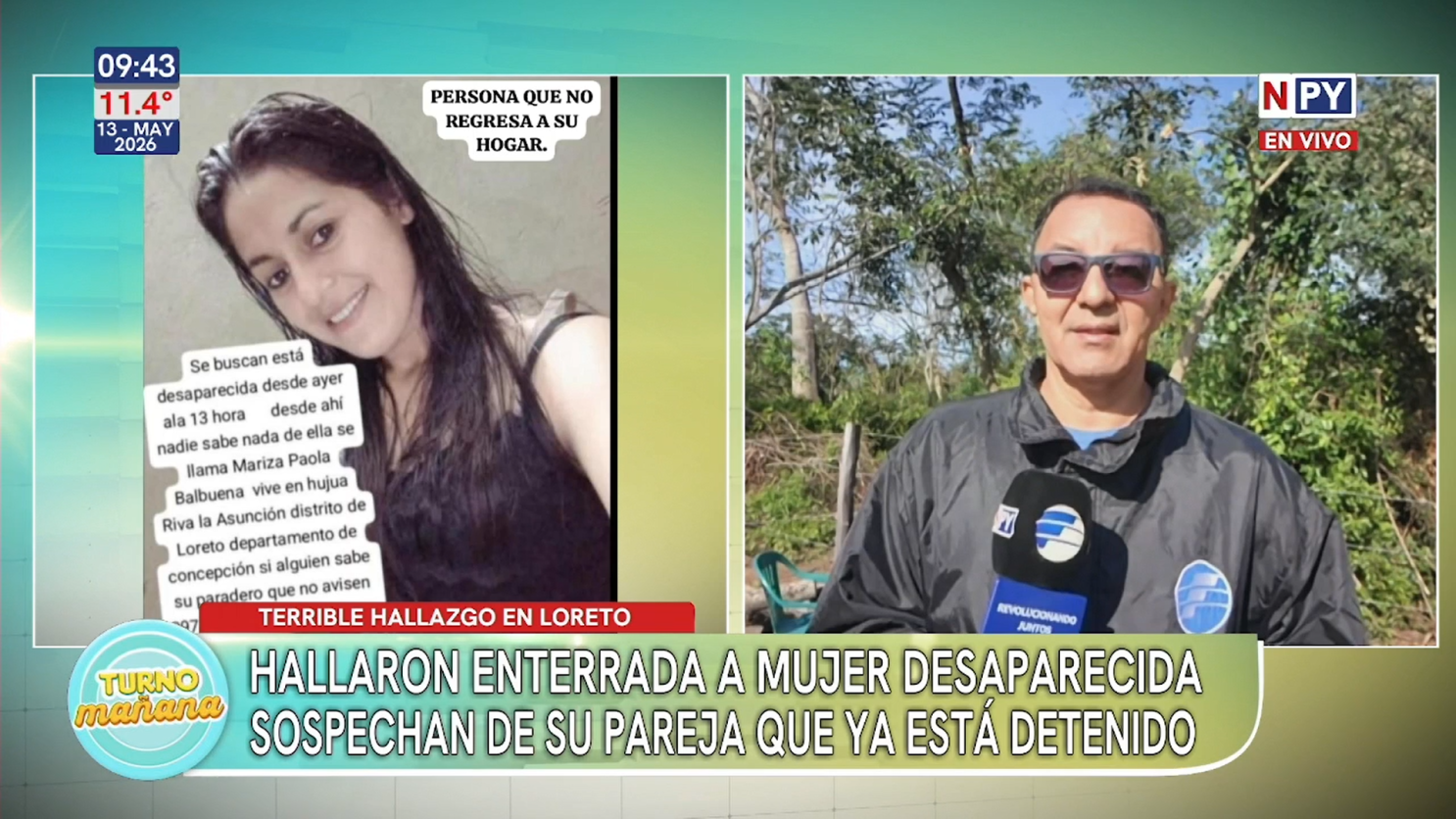 Hallan sin vida a joven madre en Concepción: su pareja es el principal sospechoso