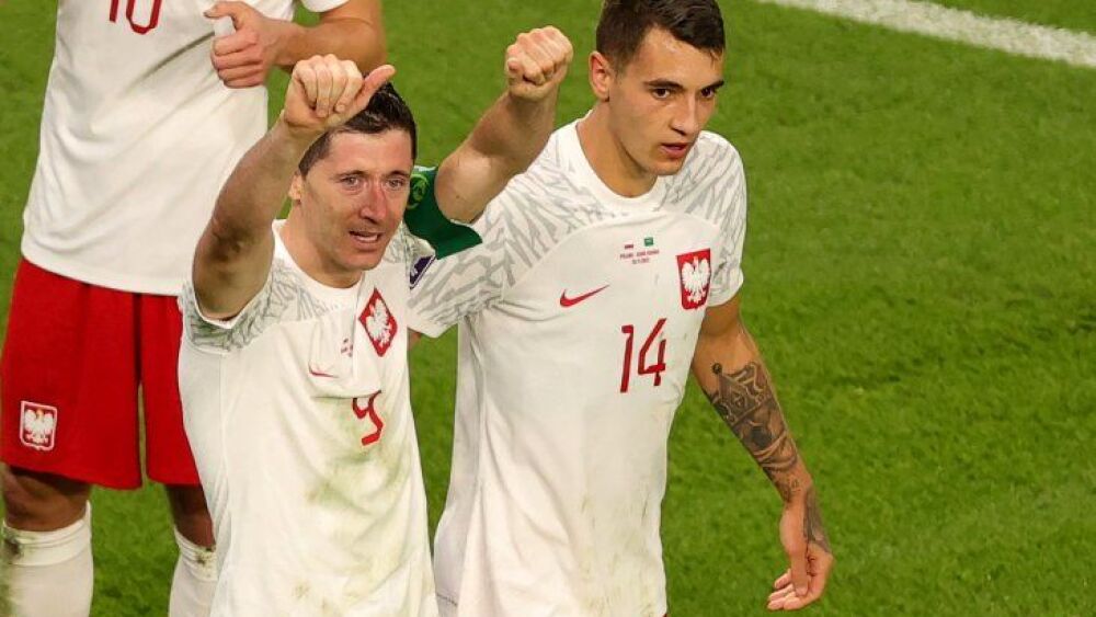 Robert Lewandowski marcó su primer gol en un Mundial.