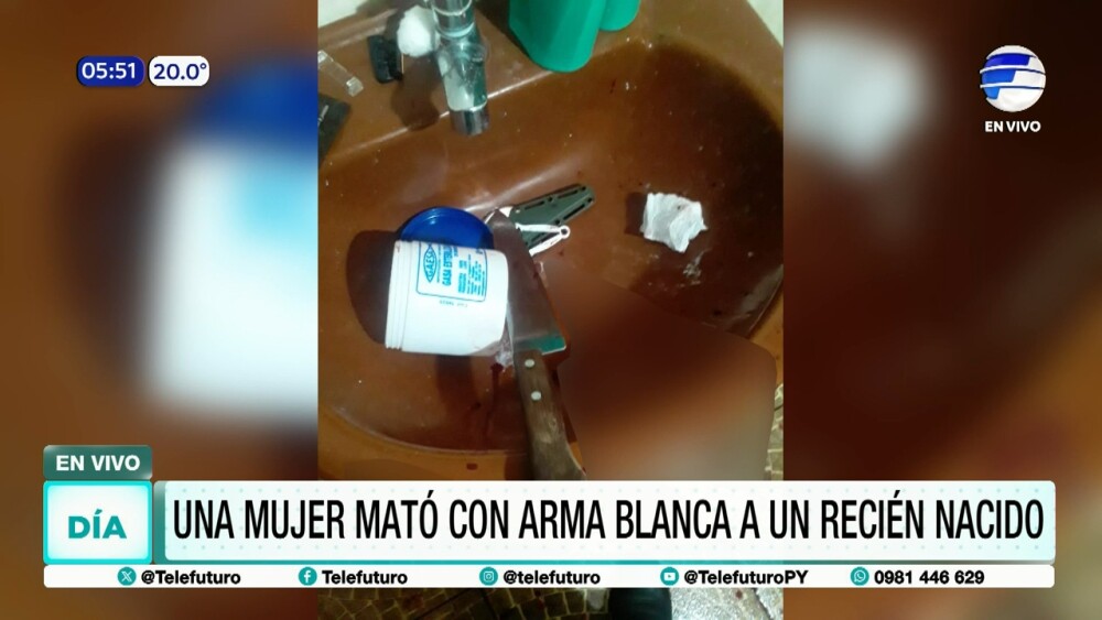 El arma blanca presumiblemente utilizado por la mujer