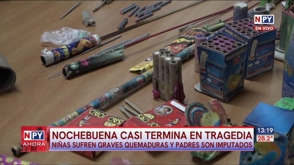 Niñas de 5 y 10 años sufren graves quemaduras por manipular fuegos artificiales sin supervisión