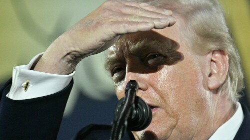US President Donald Trump participates in the National Republican Congressional Committee's annual President's Dinner