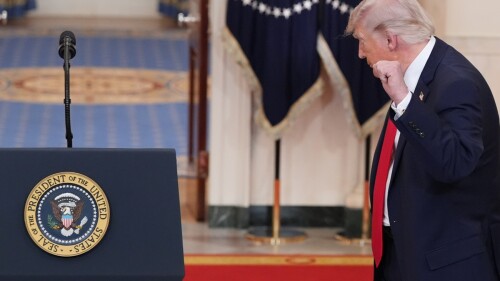 US President Donald J. Trump delivers a nationwide address on Iran