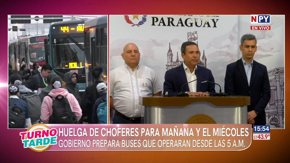 Gobierno activa plan de contingencia ante huelga de transporte público