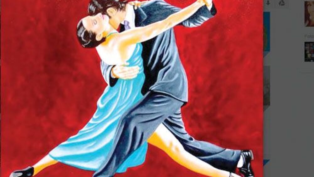 Tango.  Una de las creaciones de Horacio Guimaraens que se exhibe en DanzArte.