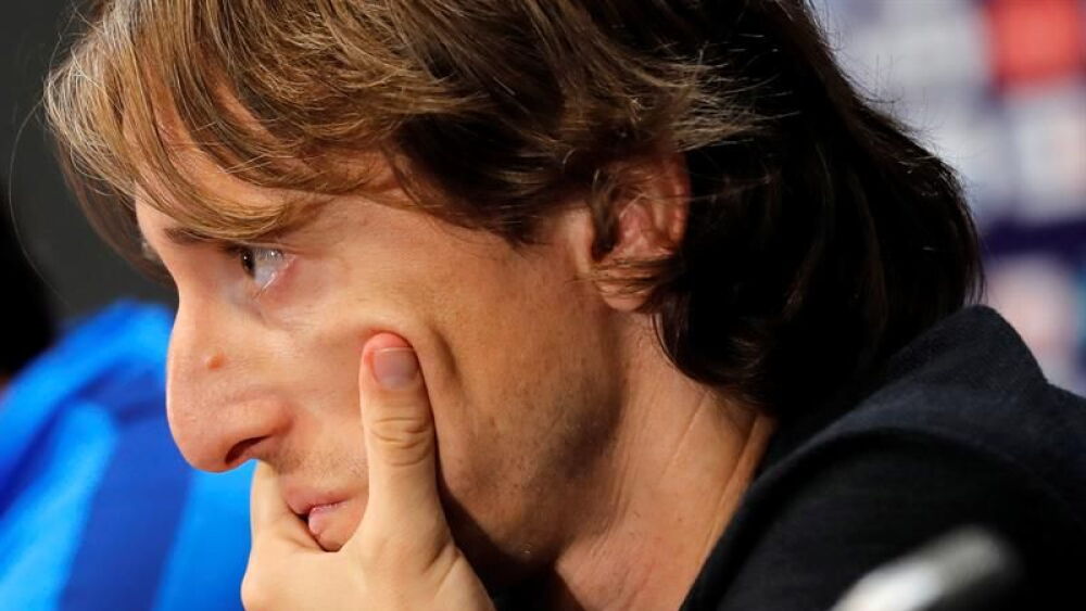 Modric Mask Modric tras la derrota contra el Milan: