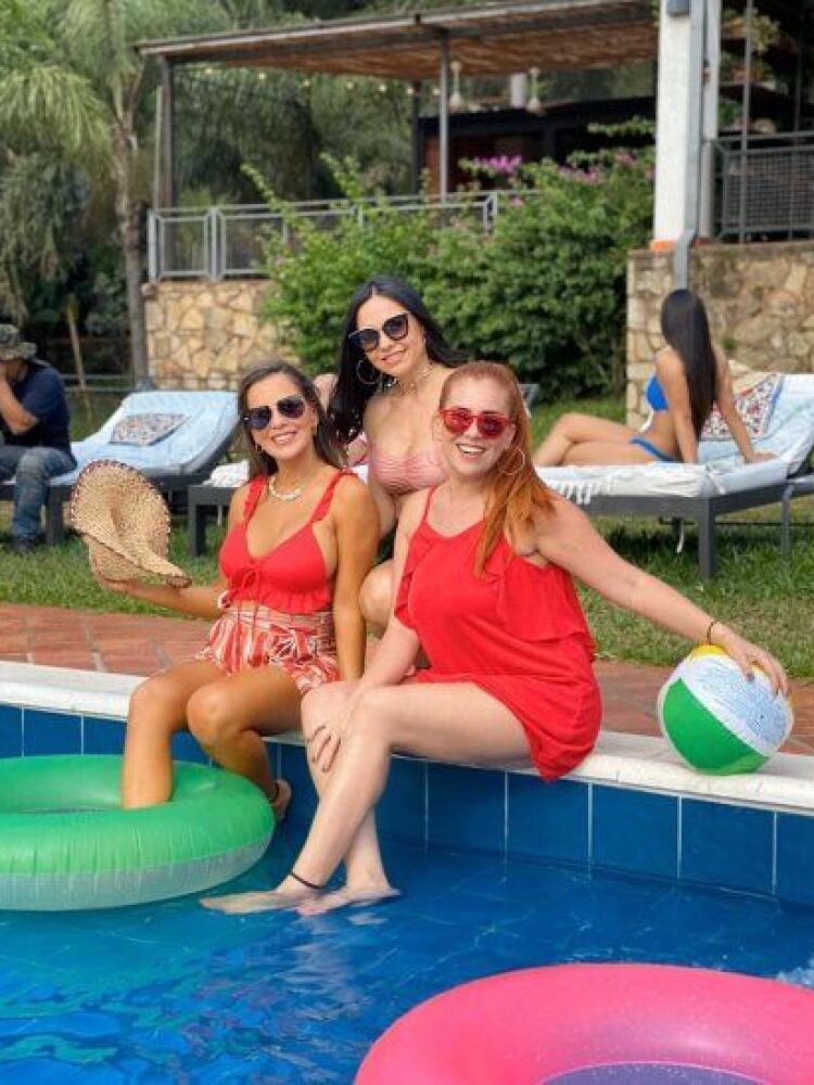 Maga, Meli y Nathu se divirtieron en San Ber.