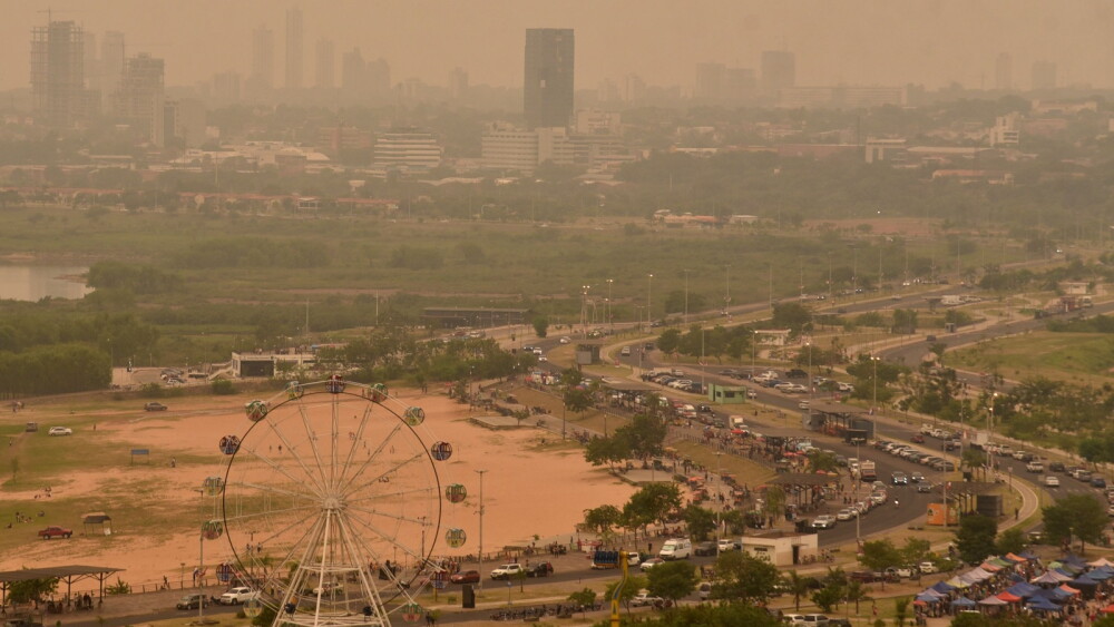 Costanera Norte de Asunción, mala calidad de aire, humo, contaminación.