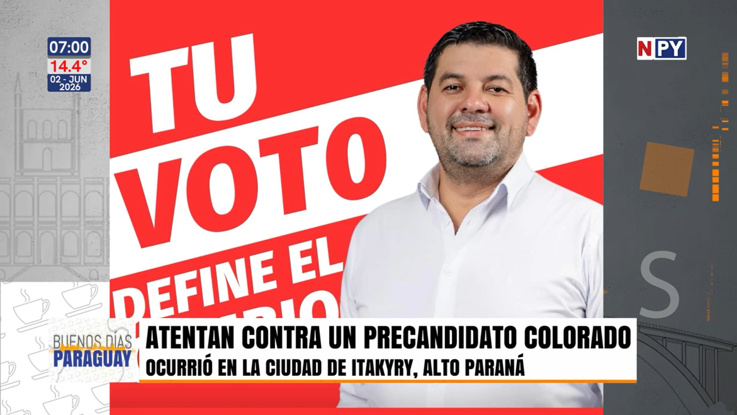 Atentado contra precandidato de la ANR en Itakyry