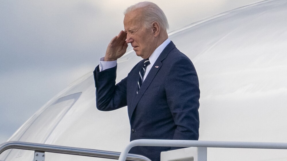 US President Joe Biden boards Air Force One on his way to Dover