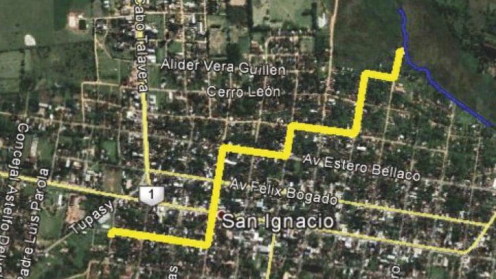 Obra. El área de drenaje a ser intervenida corresponde a la cuenca del cauce Santo Domingo, en la zona que afecta de forma directa al área urbana de San Ignacio. En consecuencia, las obras de drenaje planteadas afectan a las calles: San Roque González, Boquerón, Estero Bellaco, Mariscal López, Tuyuti, Iturbe y Cerro León.   