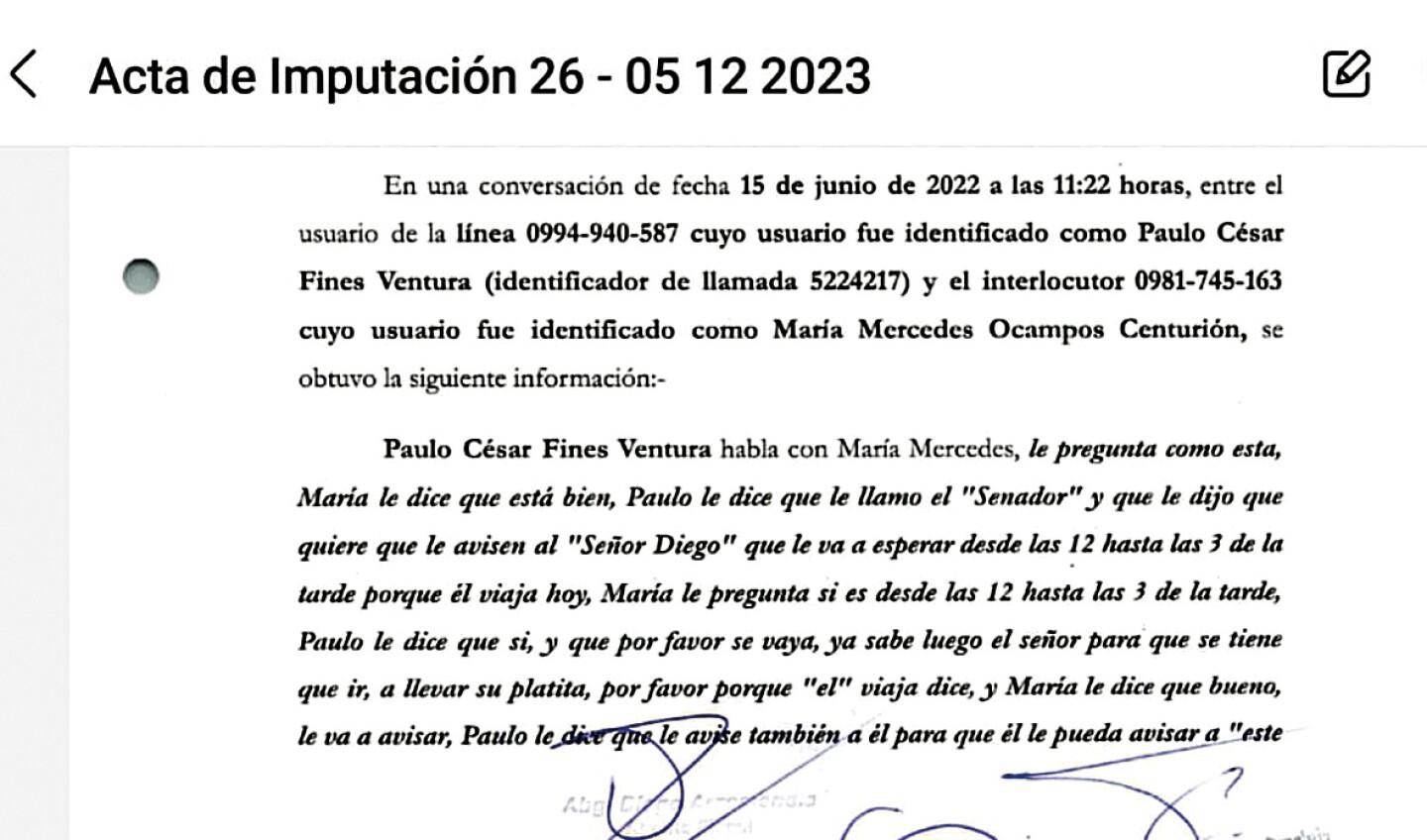 Imputación fiscal. Las escuchas telefónicas revelan nexo de Diego Dirisio con un senador..jpg