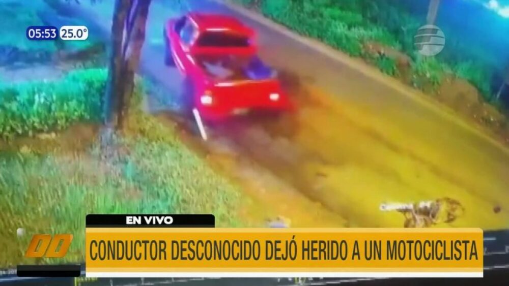 Conductor desconocido dejó herido a un motociclista en Luque