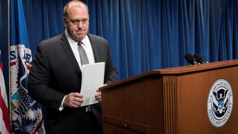El director del Servicio de Inmigración y Control de Aduanas (ICE, por su sigla en inglés) Thomas Homan. EFE/Archivo